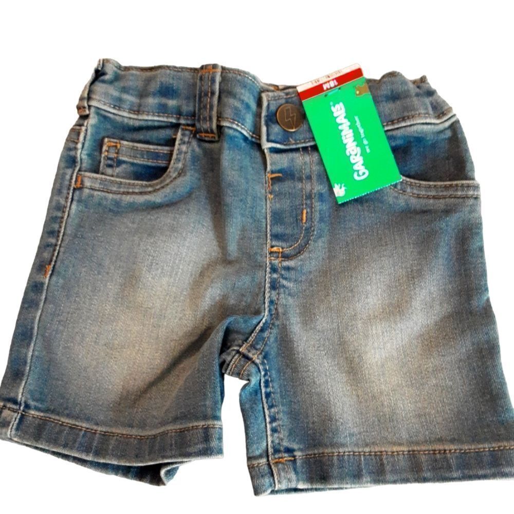 Garanimals Denim Shorts Unisex Faded Jeans 5-Pocket‎ Style Size 18 mos NWT